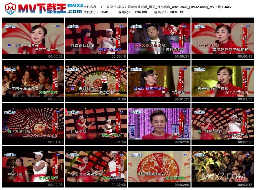 王二妮 阿宝-幸福吉祥年情歌对唱_国语_合唱歌曲_MA103636